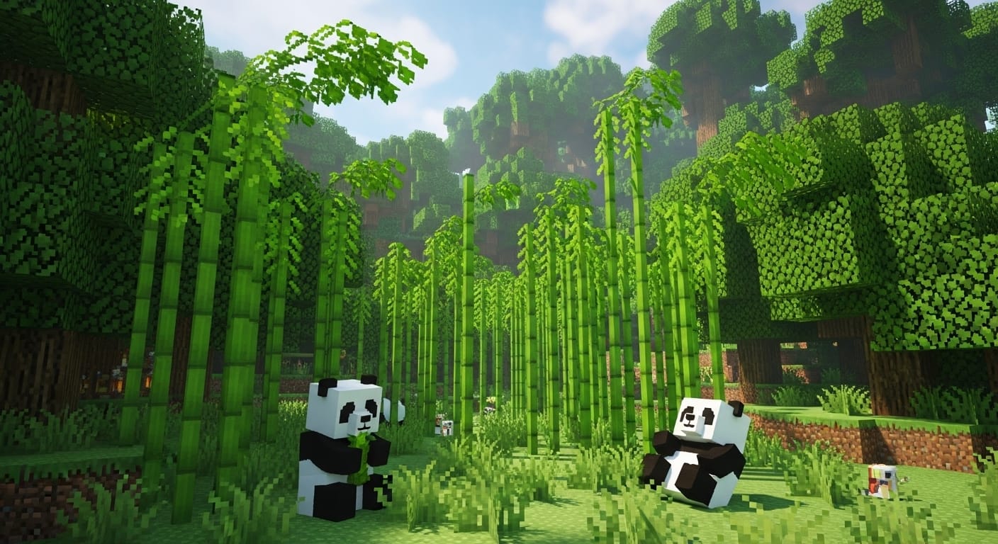Minecraft Bamboo Jungle Biome (Home of Pandas)