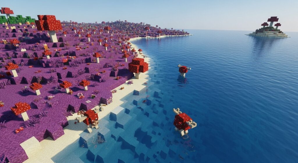 Minecraft Mushroom Field Shore Biome