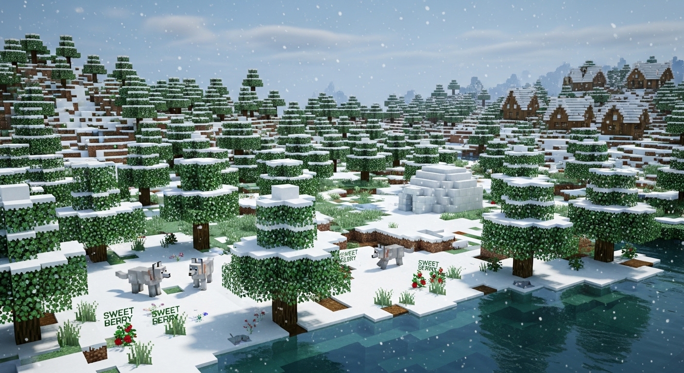 Minecraft Snowy Taiga Biome Guide: Frozen Forests, Wolves, and Survival Tips