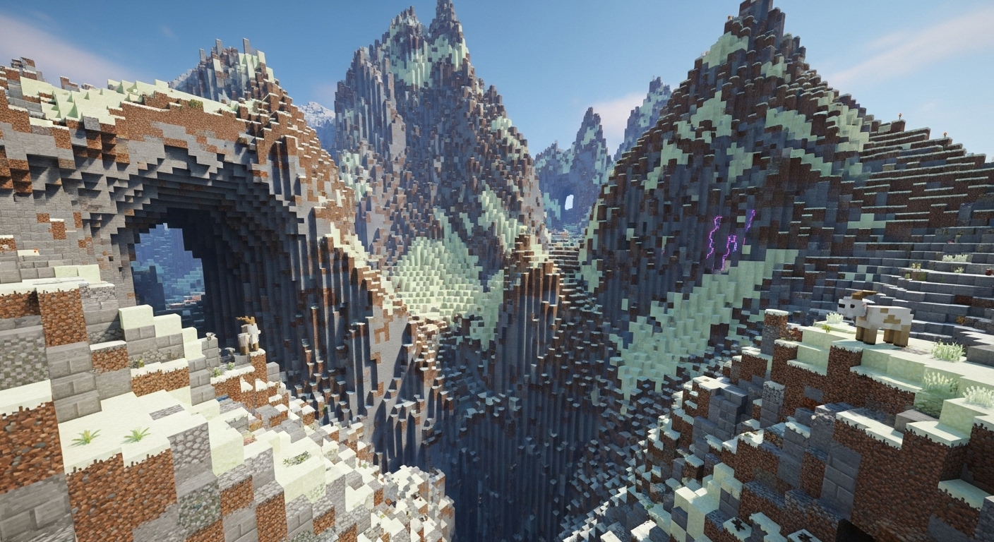 Minecraft Stony Peaks Biome Guide High Cliffs Rare Ores And 