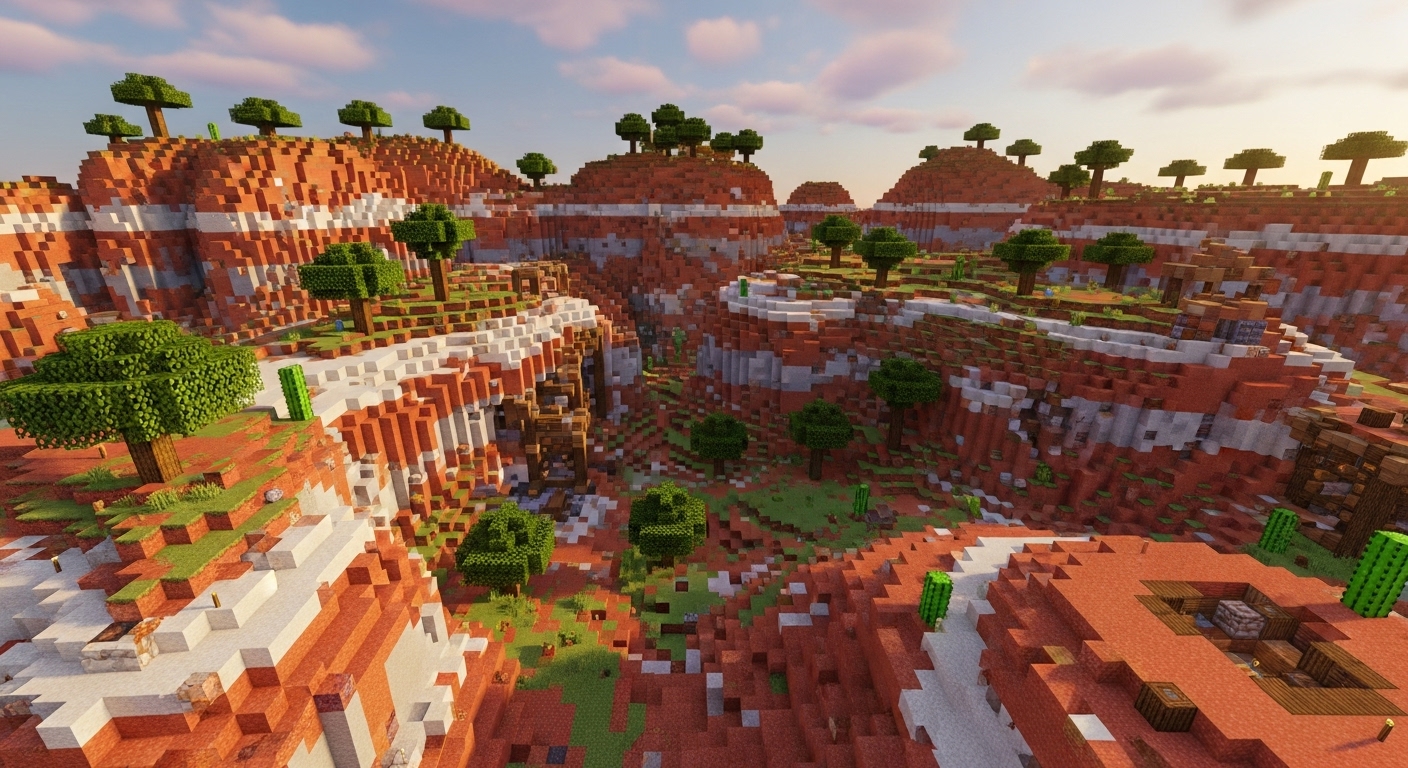 Minecraft Wooded Badlands Biome Guide: Red Sands, Sparse Trees, and Survival Tips