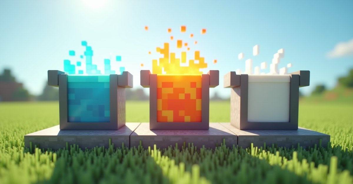 Buckets in Minecraft: water, lava, milk, and more