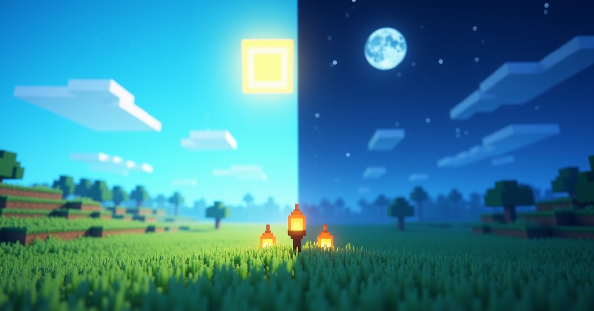 Minecraft day-night cycle: how time works in the game