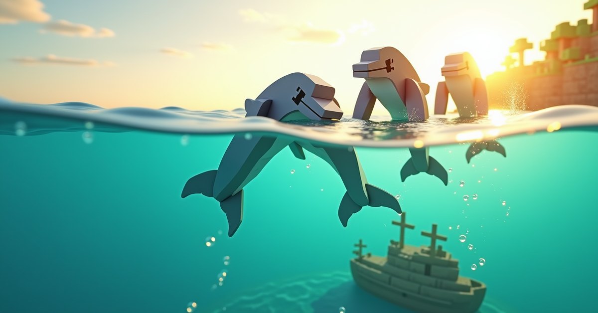 Dolphins in Minecraft: how to find and use them