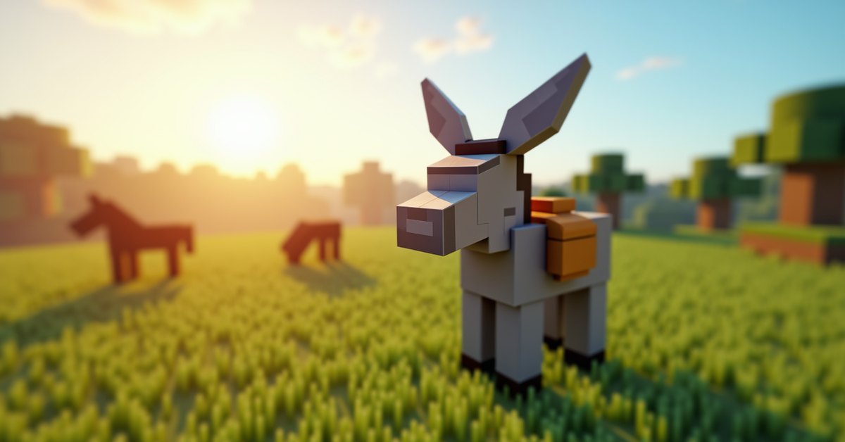 Donkey in Minecraft: how to tame, ride, and breed one