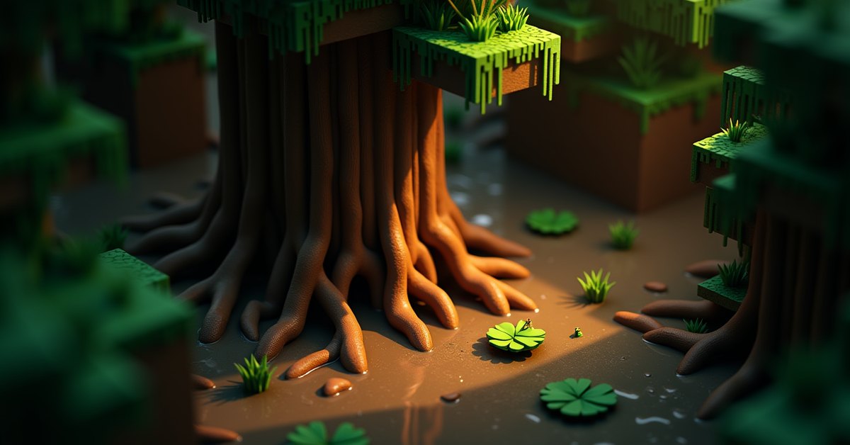 Muddy mangrove roots in Minecraft: how to find and use them