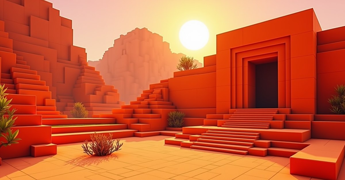 Red sandstone in Minecraft: how to craft and use it