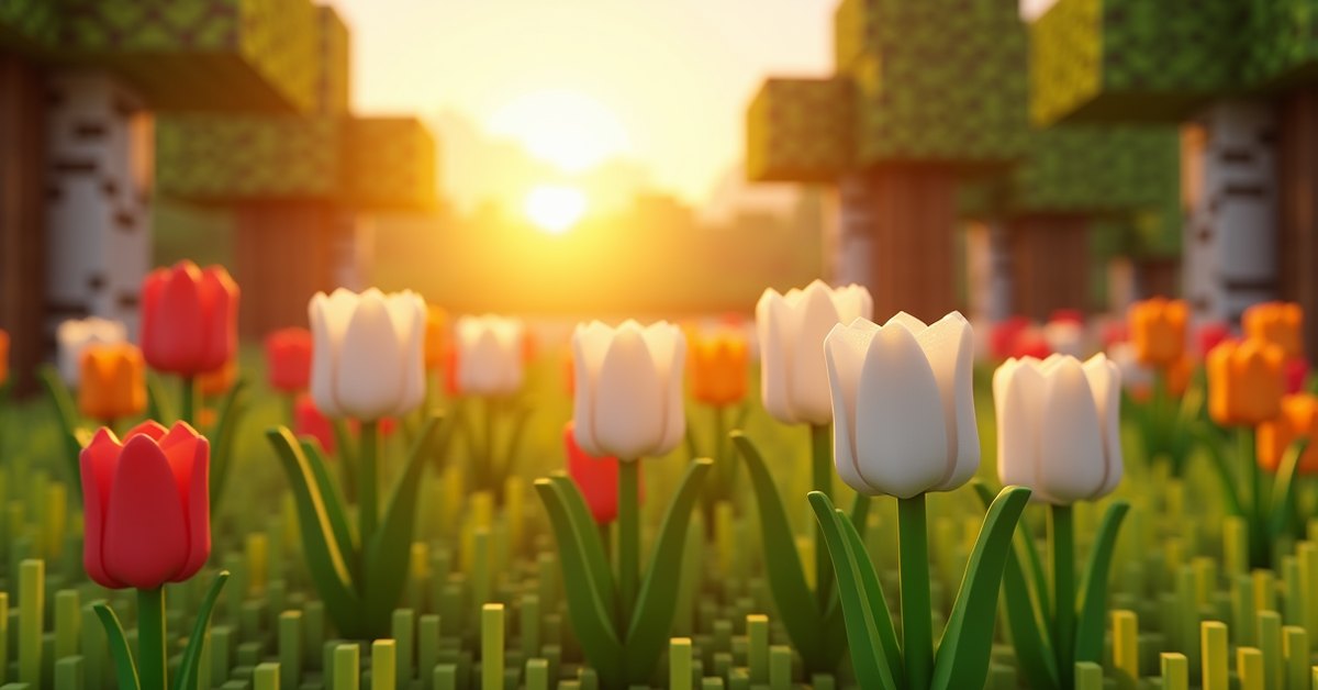 White tulip in Minecraft: how to find, grow, and use it