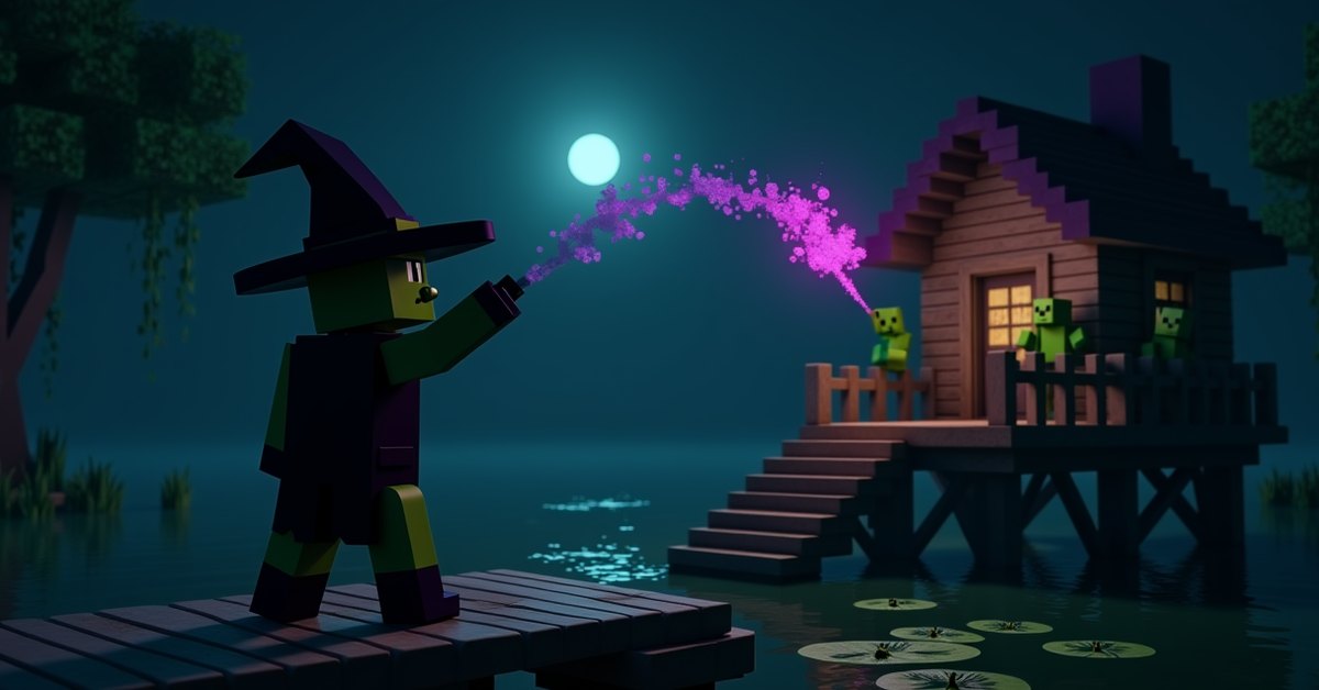 Minecraft witch: potions, spawning, and how to fight it