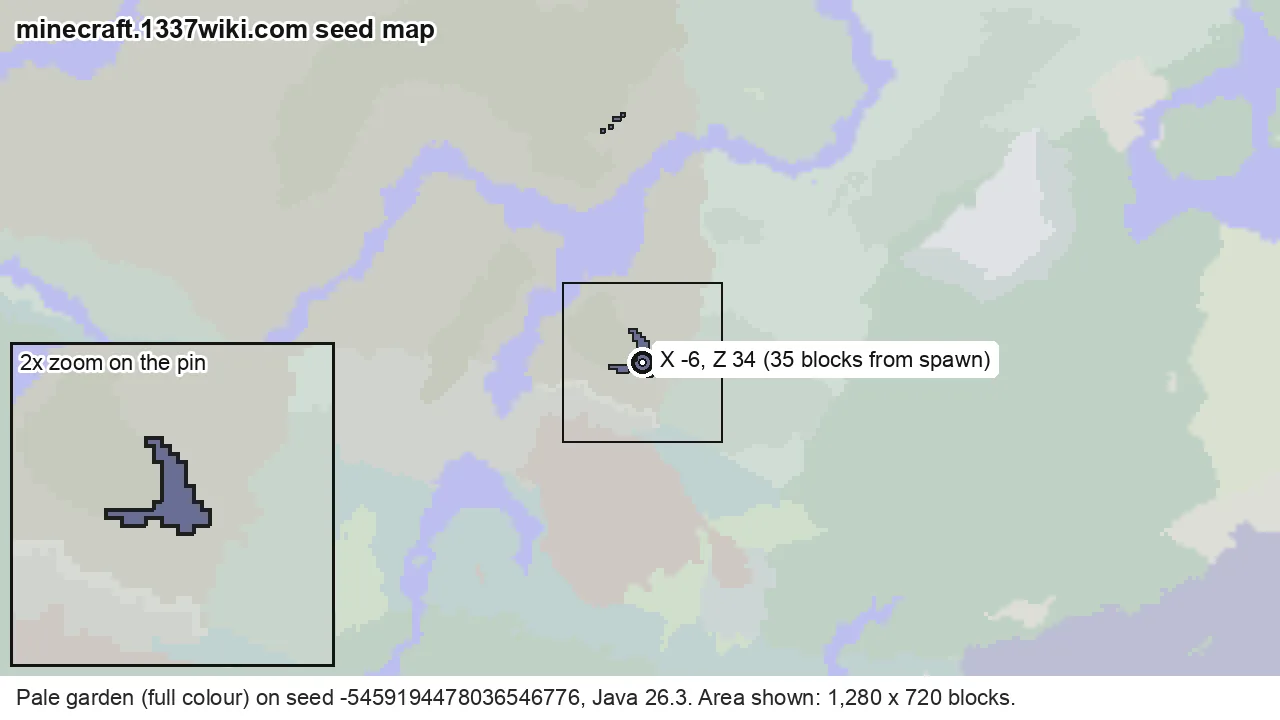 Seed map of pale garden on Java seed -5459194478036546776 near X -6, Z 34
